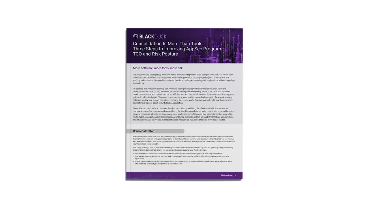 AppSec testing consolidation